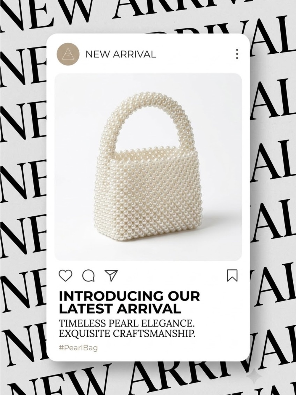 Pearl Beaded Mini Bag - Elegant Cream Handheld